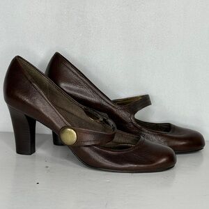 Liz Claiborne Villager Juliette Mary Jane Heels Button Detail‎ Casual Work Sz 9